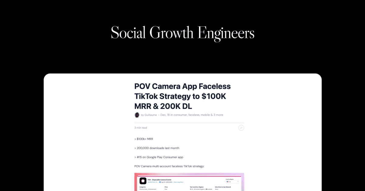 Social Growth Engineers screenshot 1