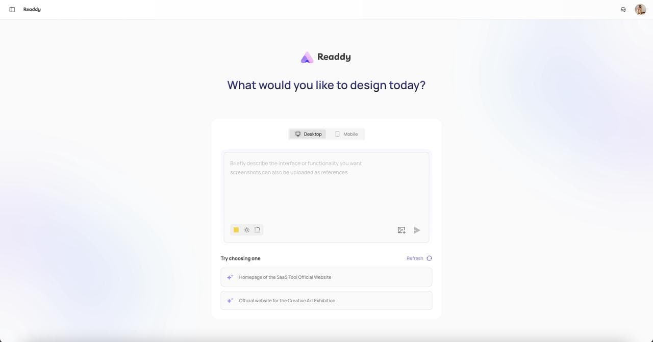 Readdy screenshot 1