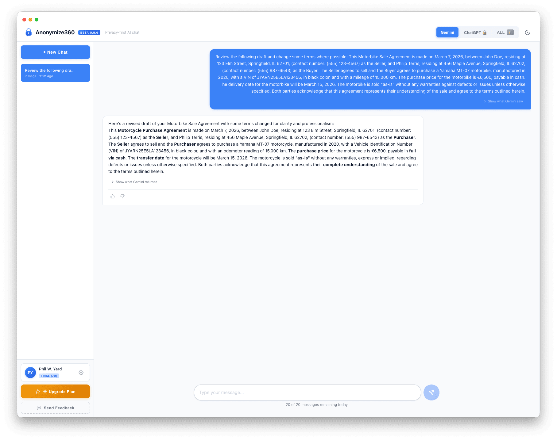 Anonymize360 screenshot 1