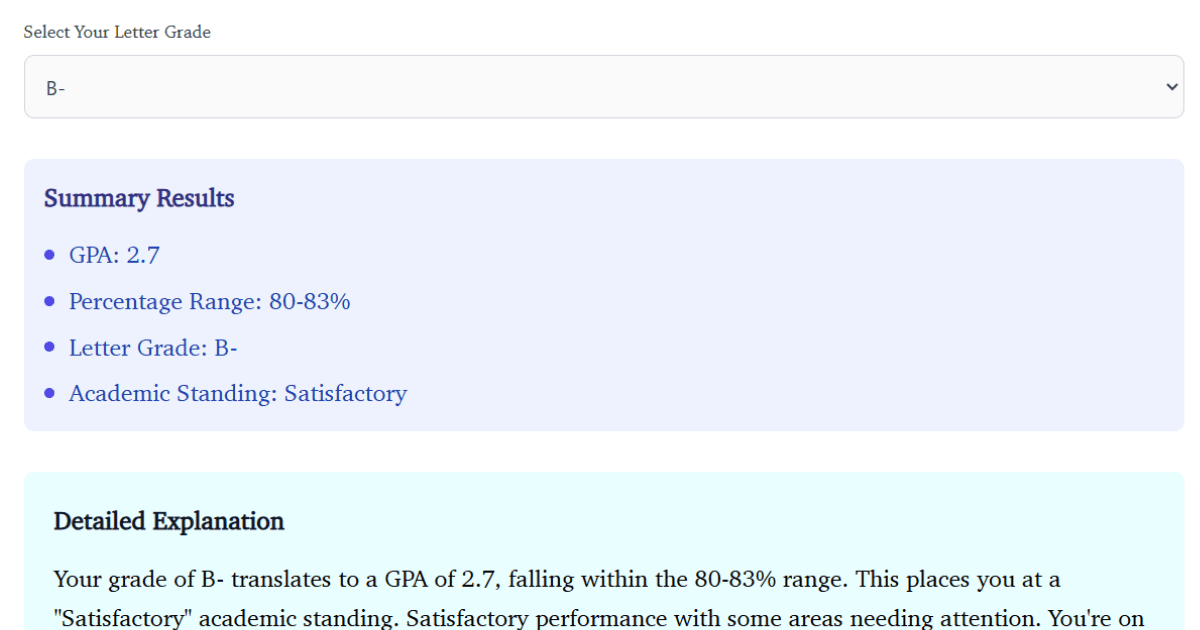 Gradetogpa screenshot 1