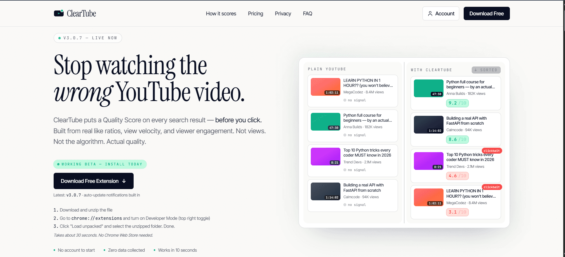 cleartube screenshot 1
