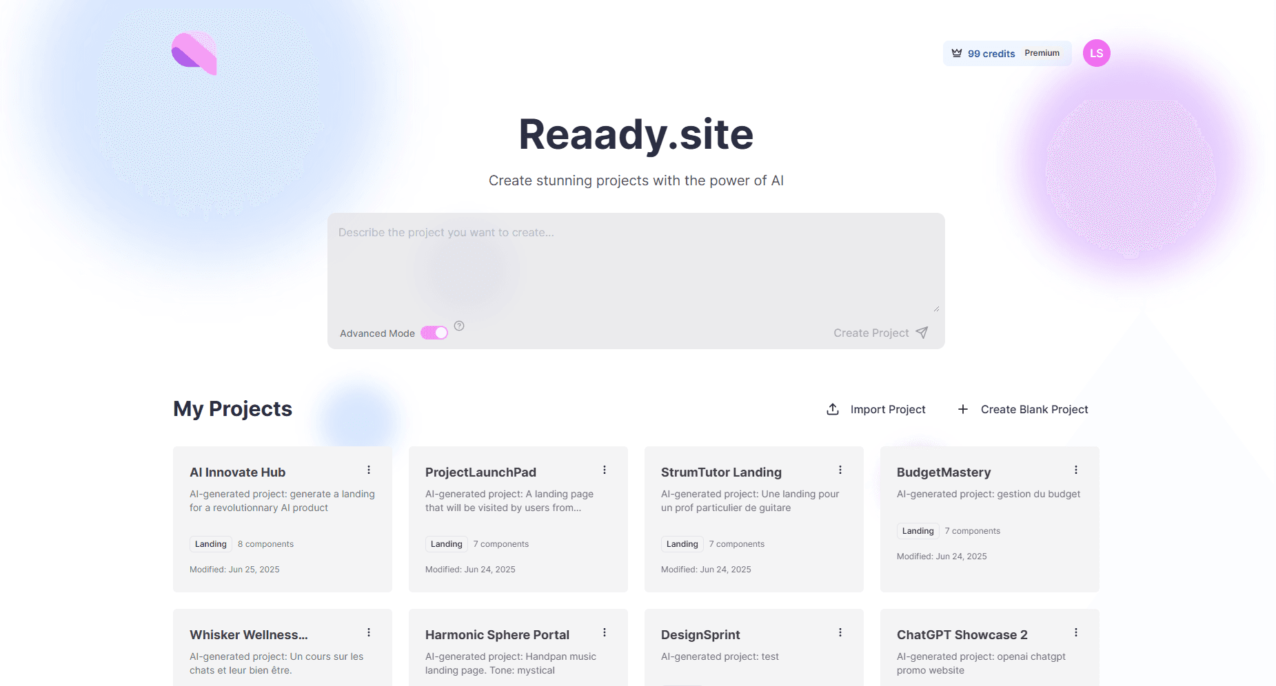 Reaady.site screenshot 1