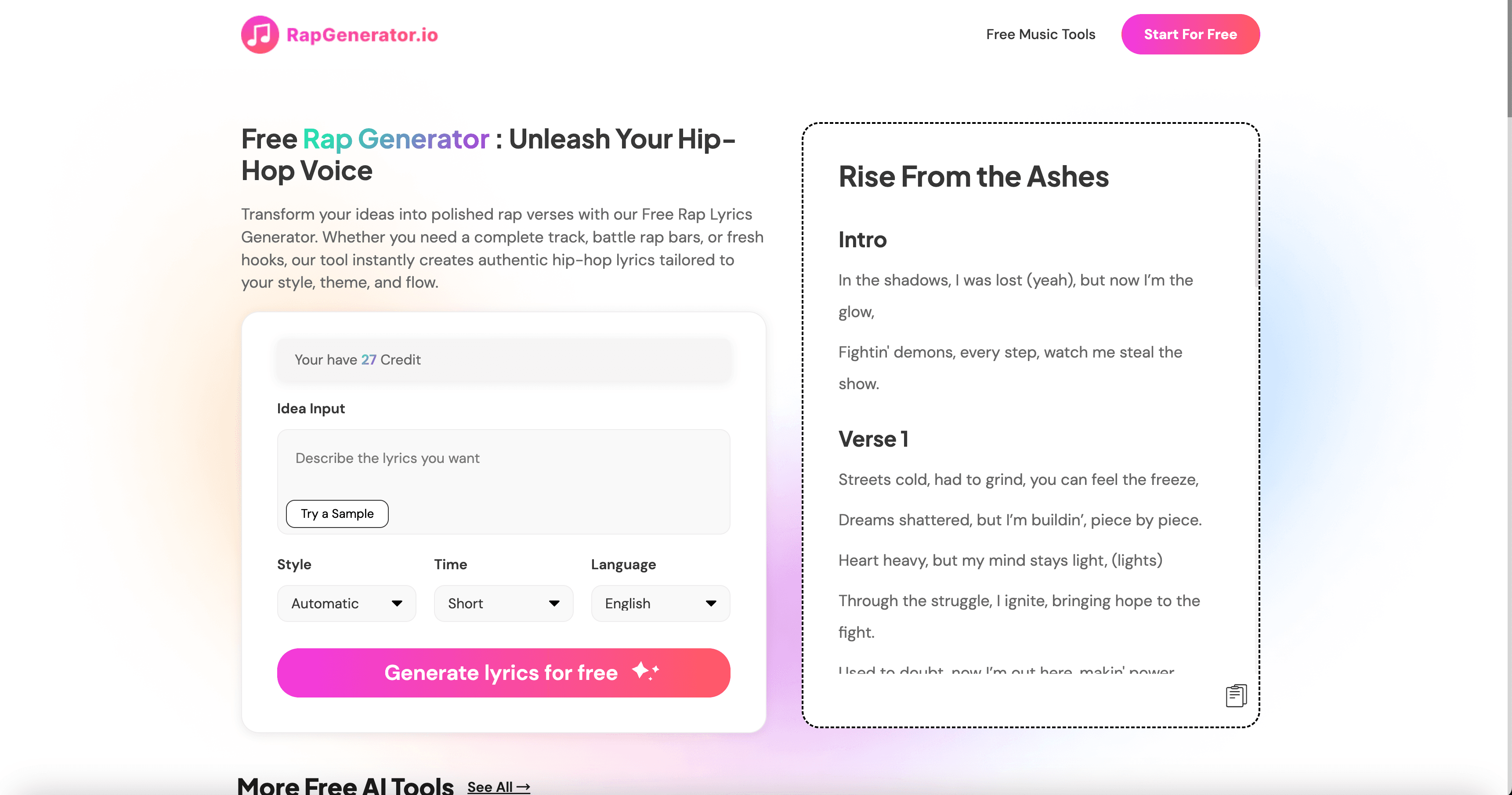 Rap Generator screenshot 1