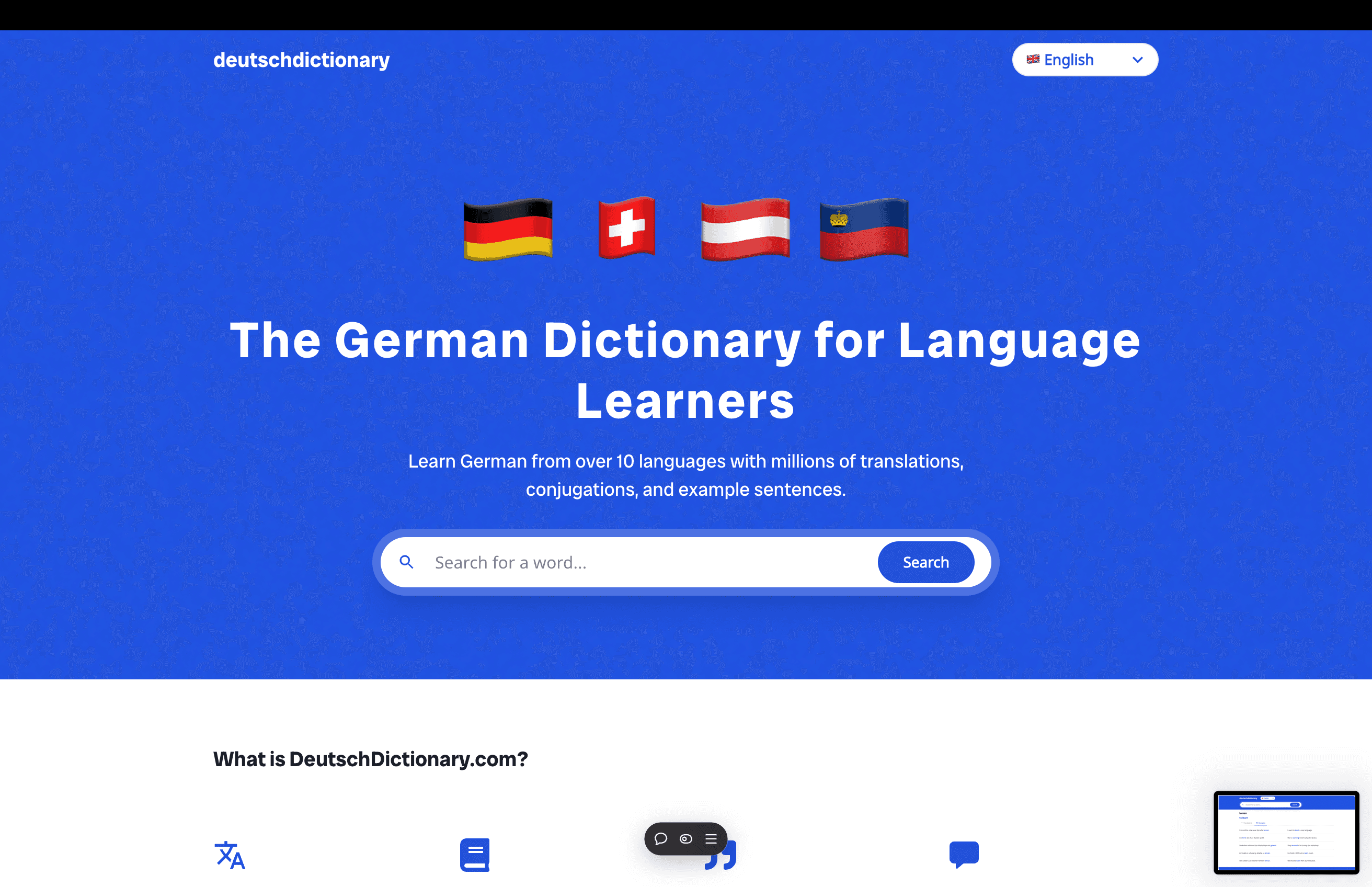 Deutsch Dictionary screenshot 1