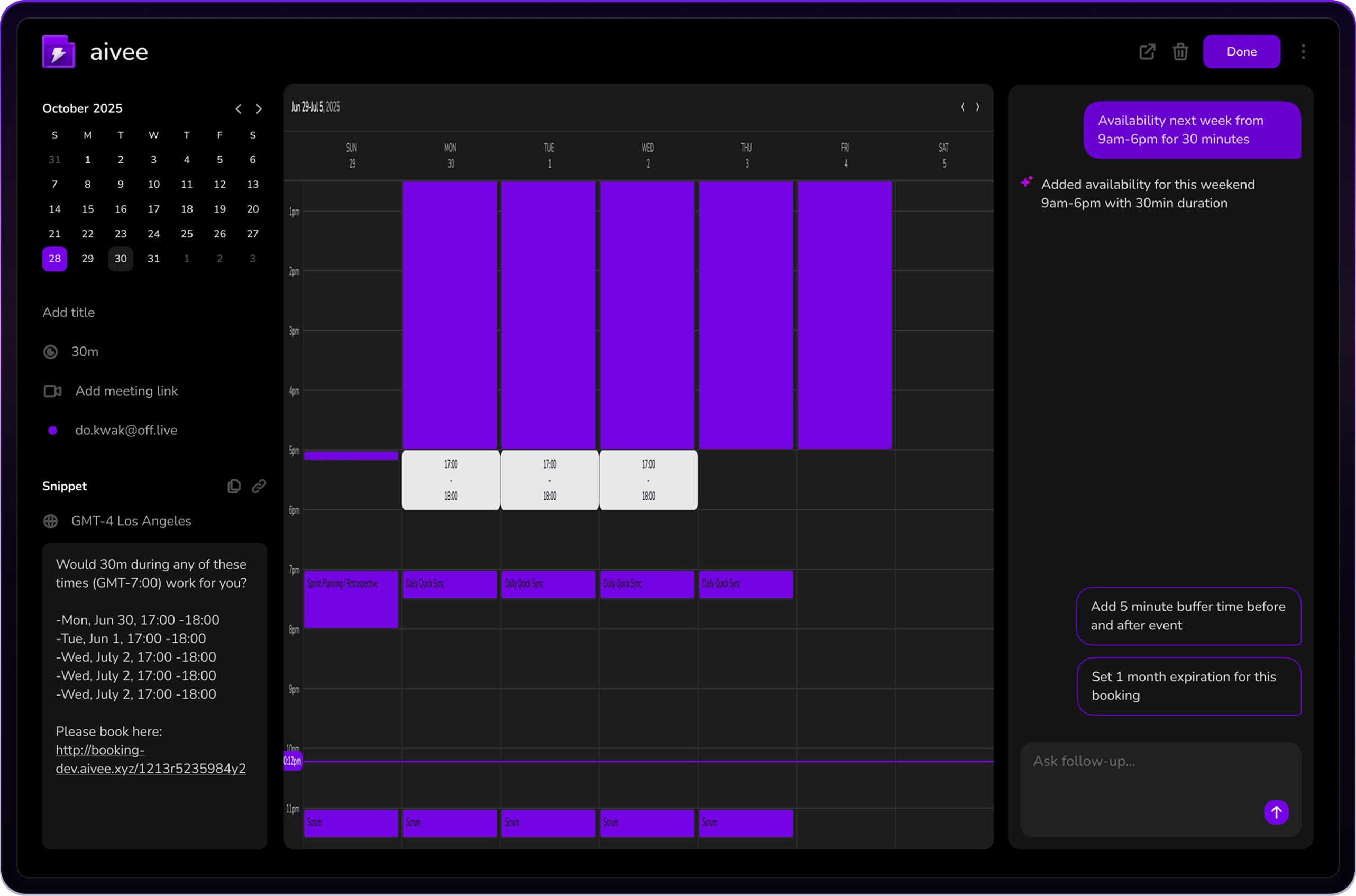 Aivee Booking screenshot 1