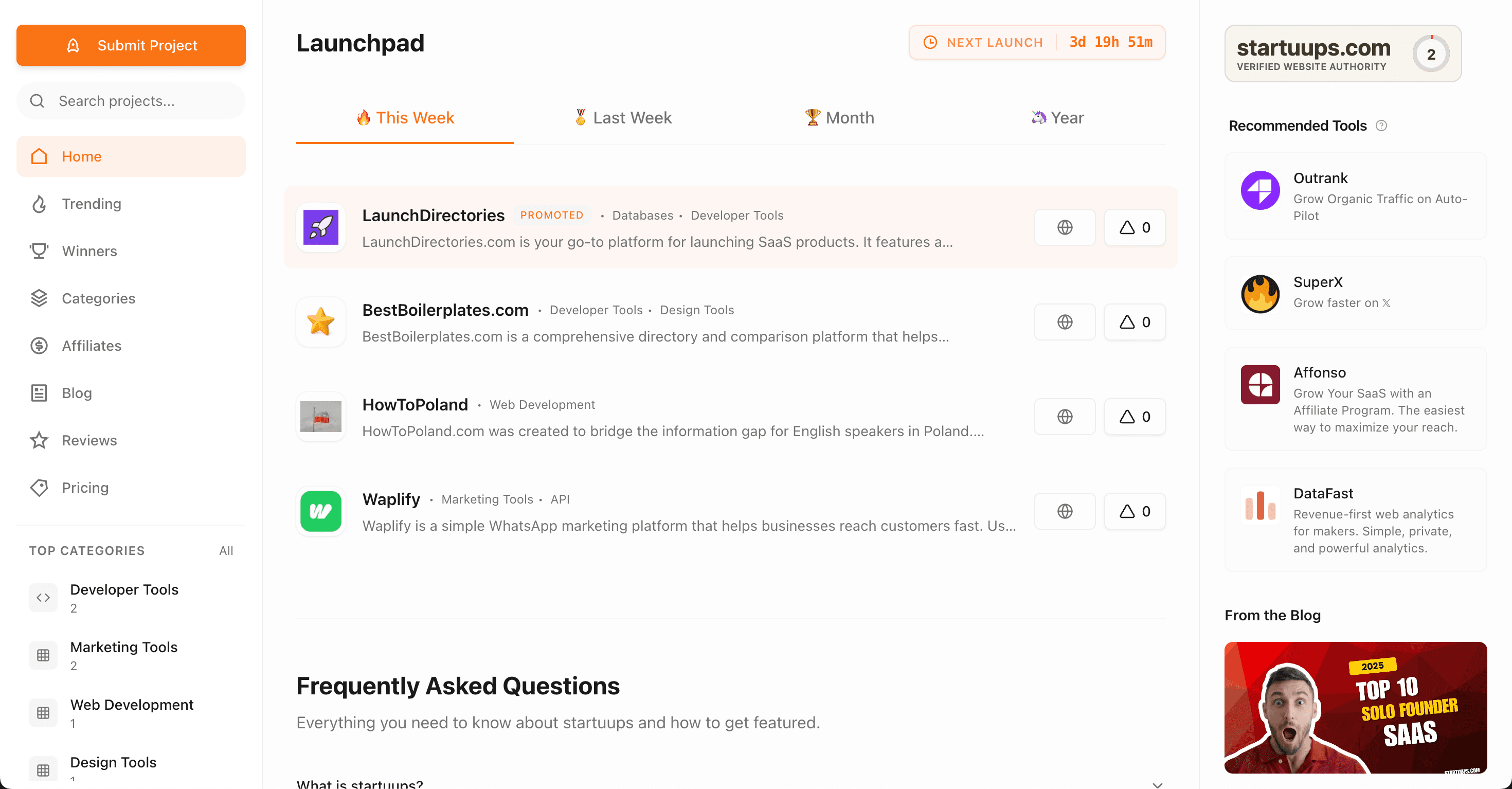 Startuups screenshot 1