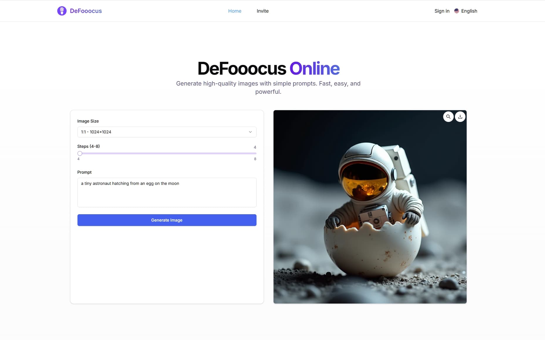 DeFooocus screenshot 1