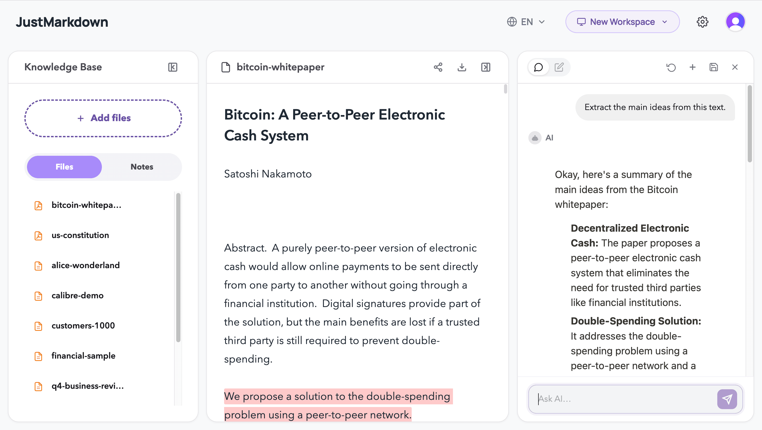 JustMarkdown screenshot 1