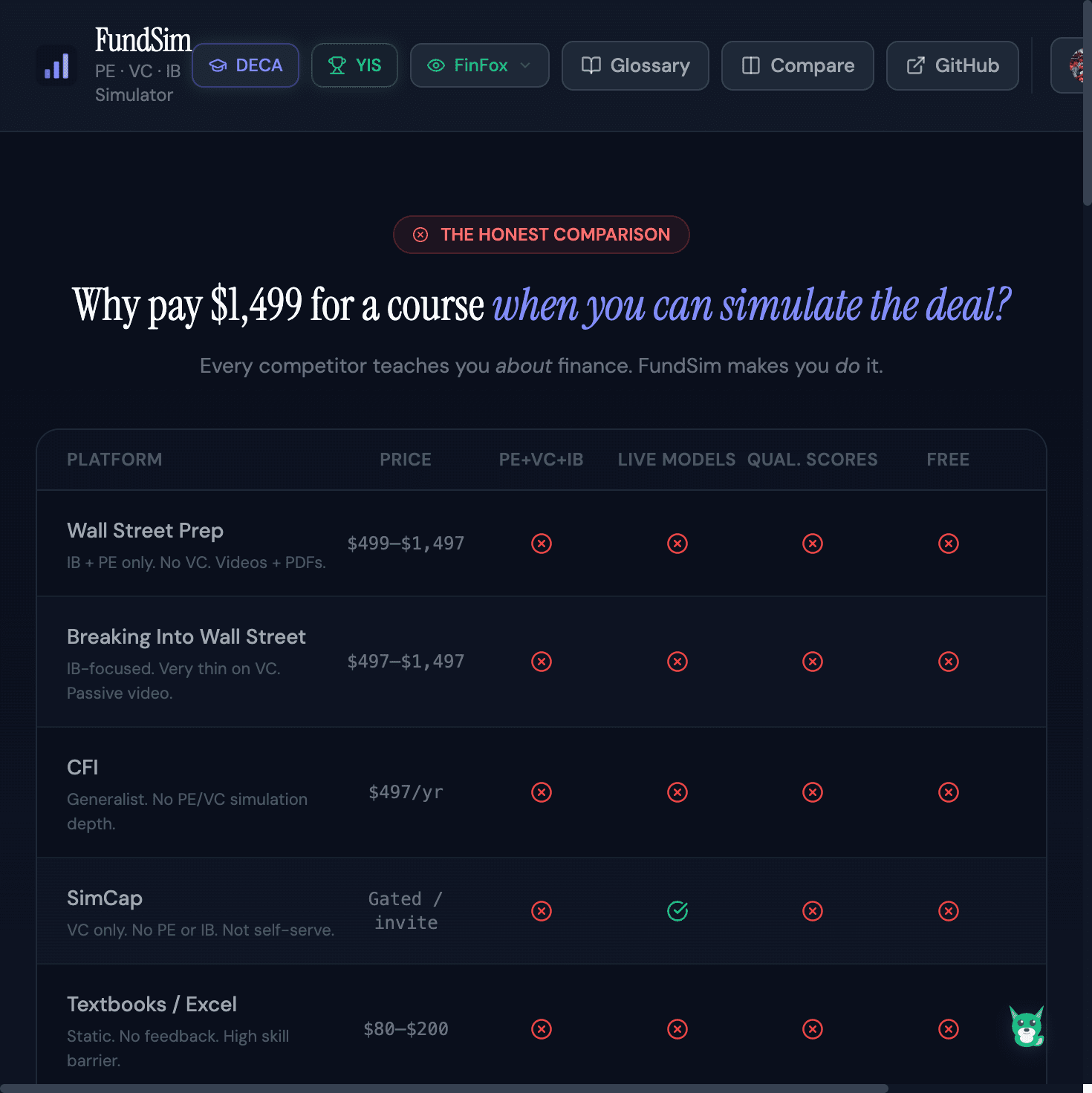 FundSim screenshot 1