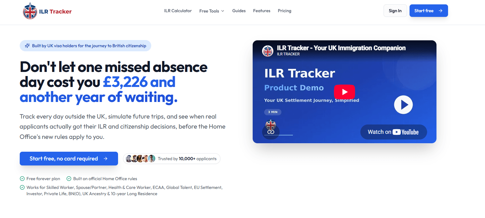 ILR Tracker screenshot 1