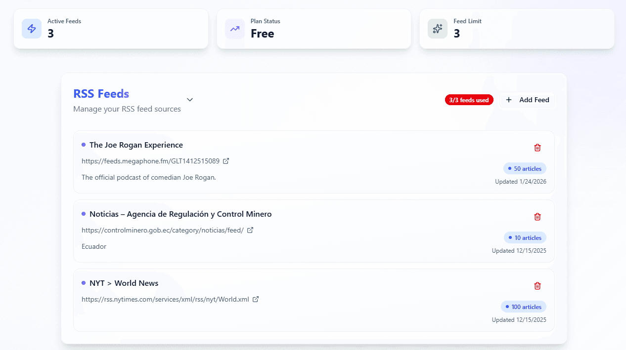 DigestFlow AI screenshot 1
