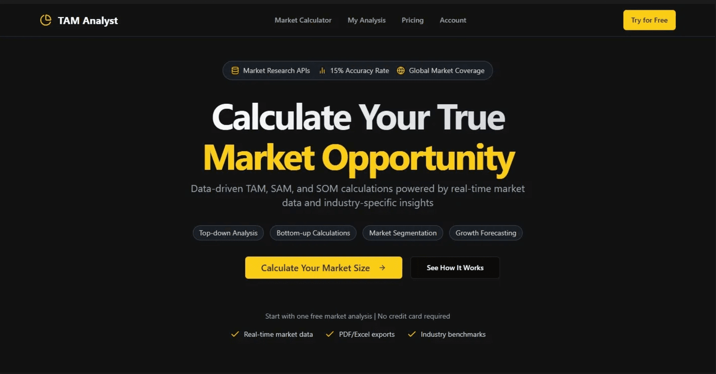 TAM Analyst screenshot 1
