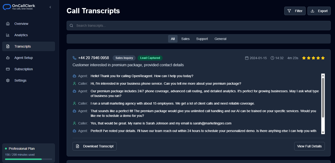 OnCallClerk screenshot 1