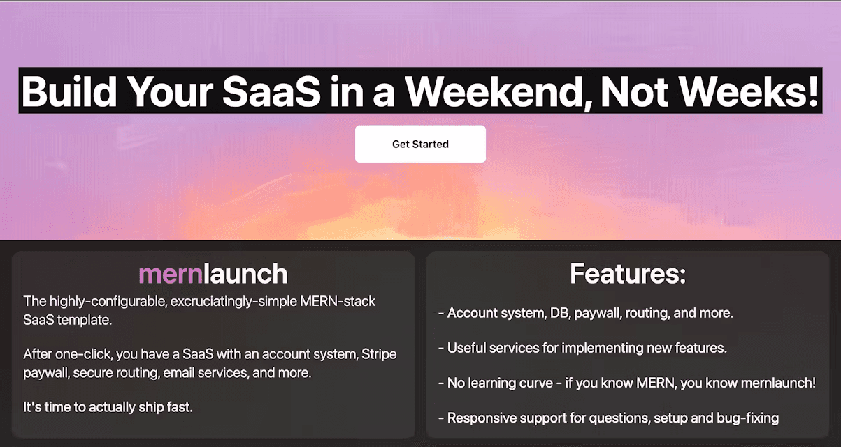 mernlaunch screenshot 1