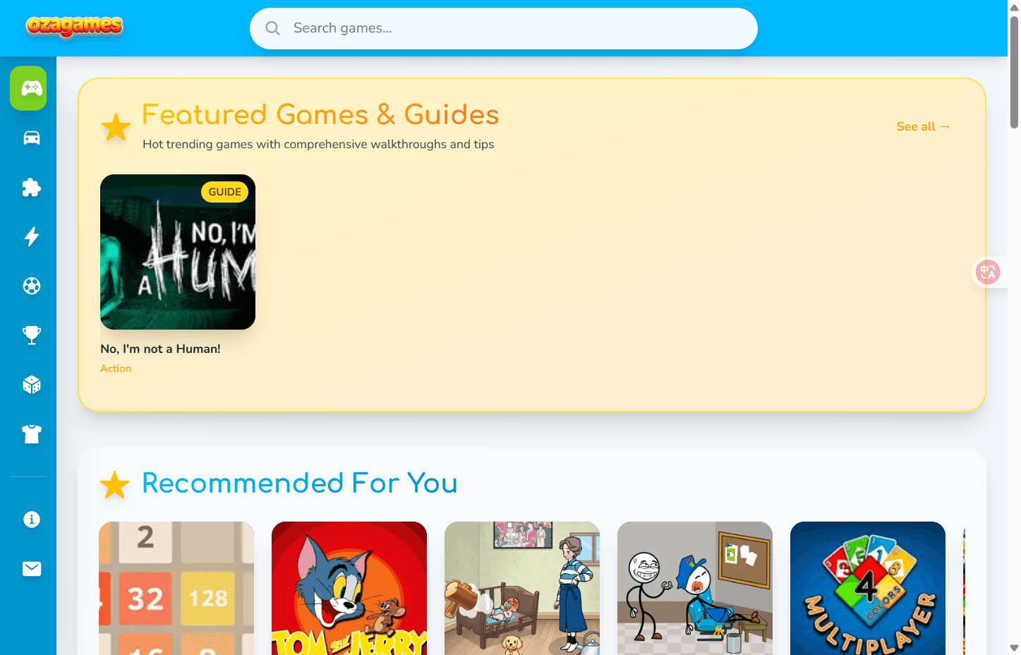 OZAGames screenshot 1