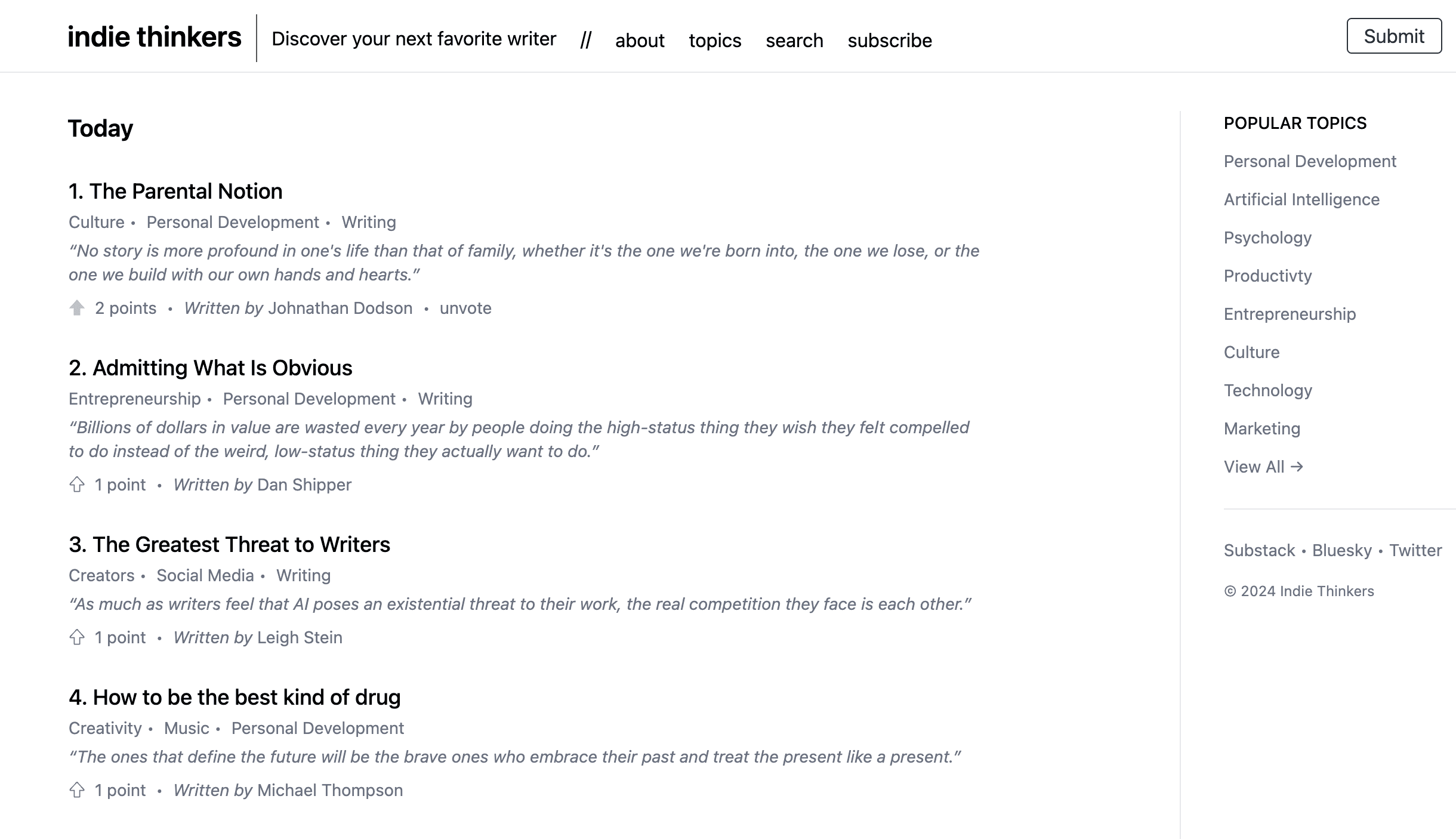 Indie Thinkers screenshot 1