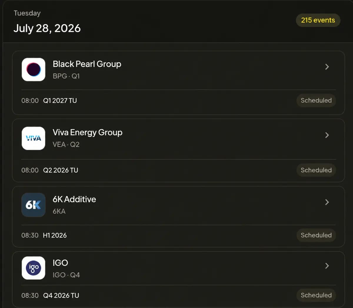 Earnings Report screenshot 1