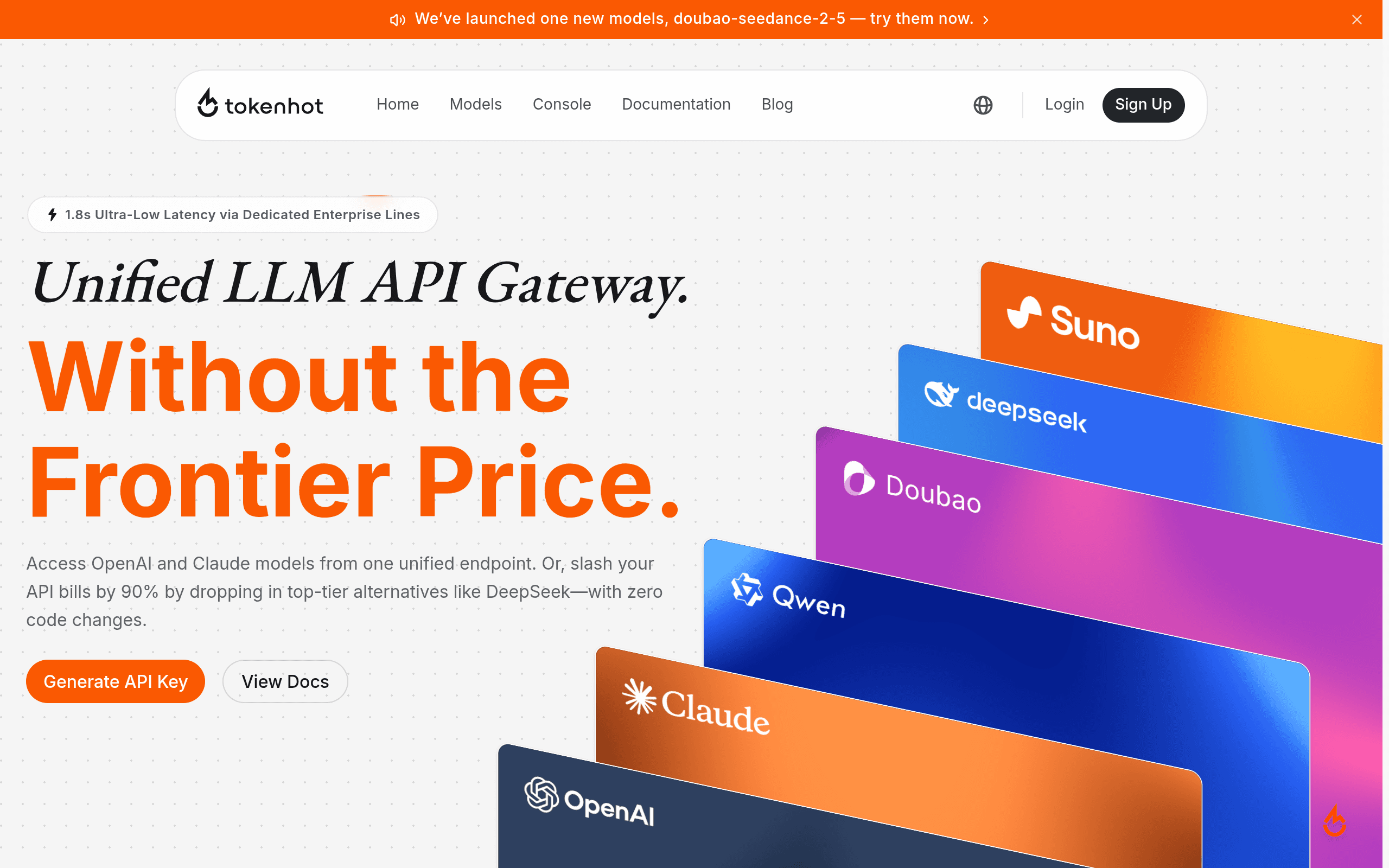 Tokenhot LLM API Gateway screenshot 1