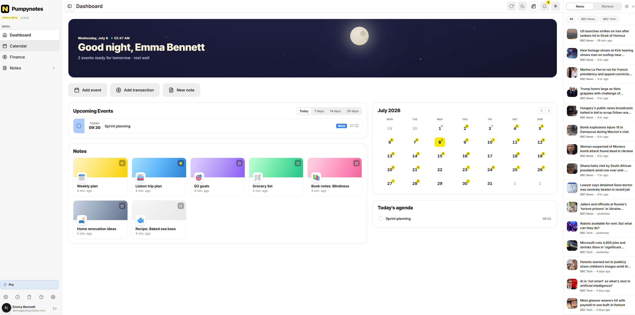 Pumpynotes screenshot 1