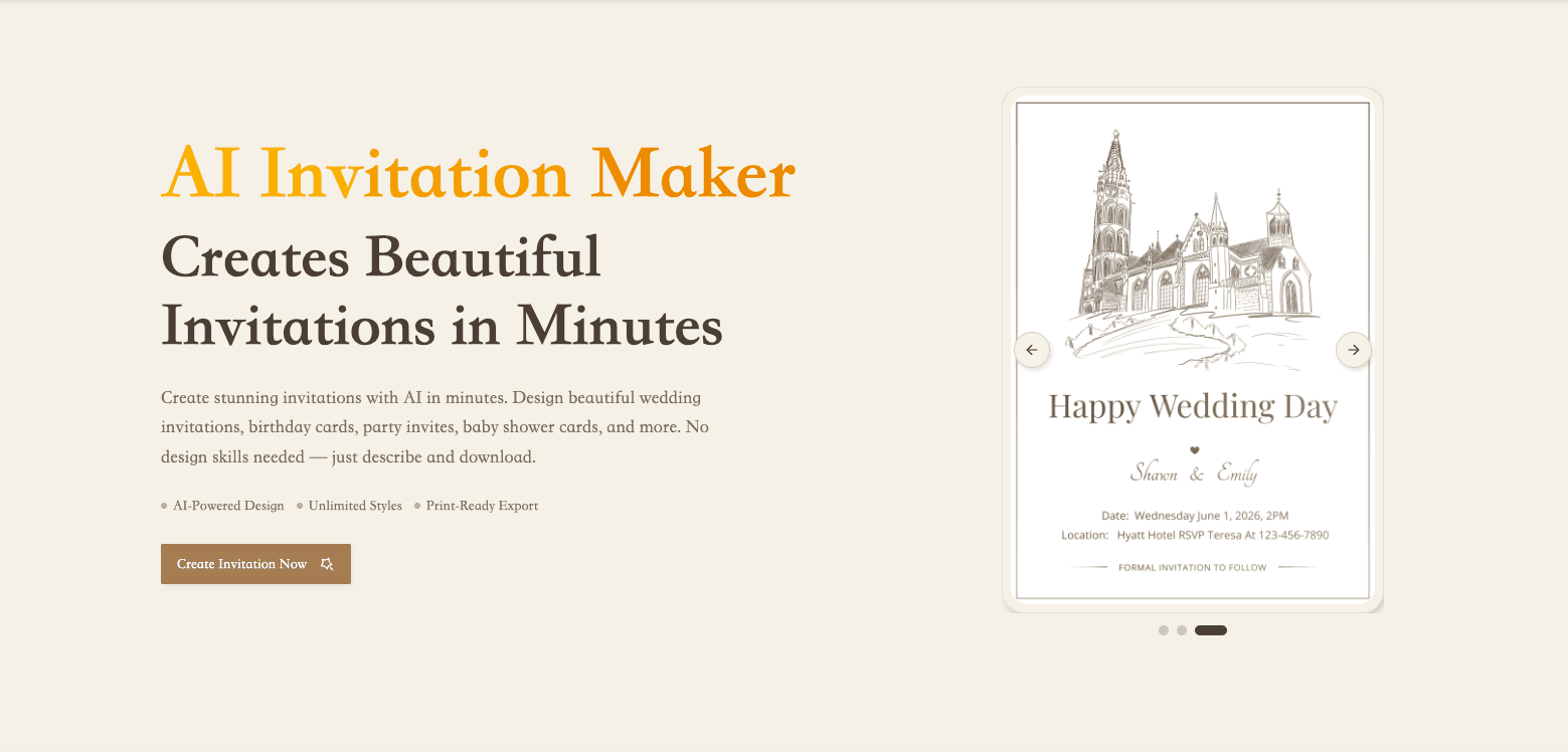 Invitation Maker AI screenshot 1