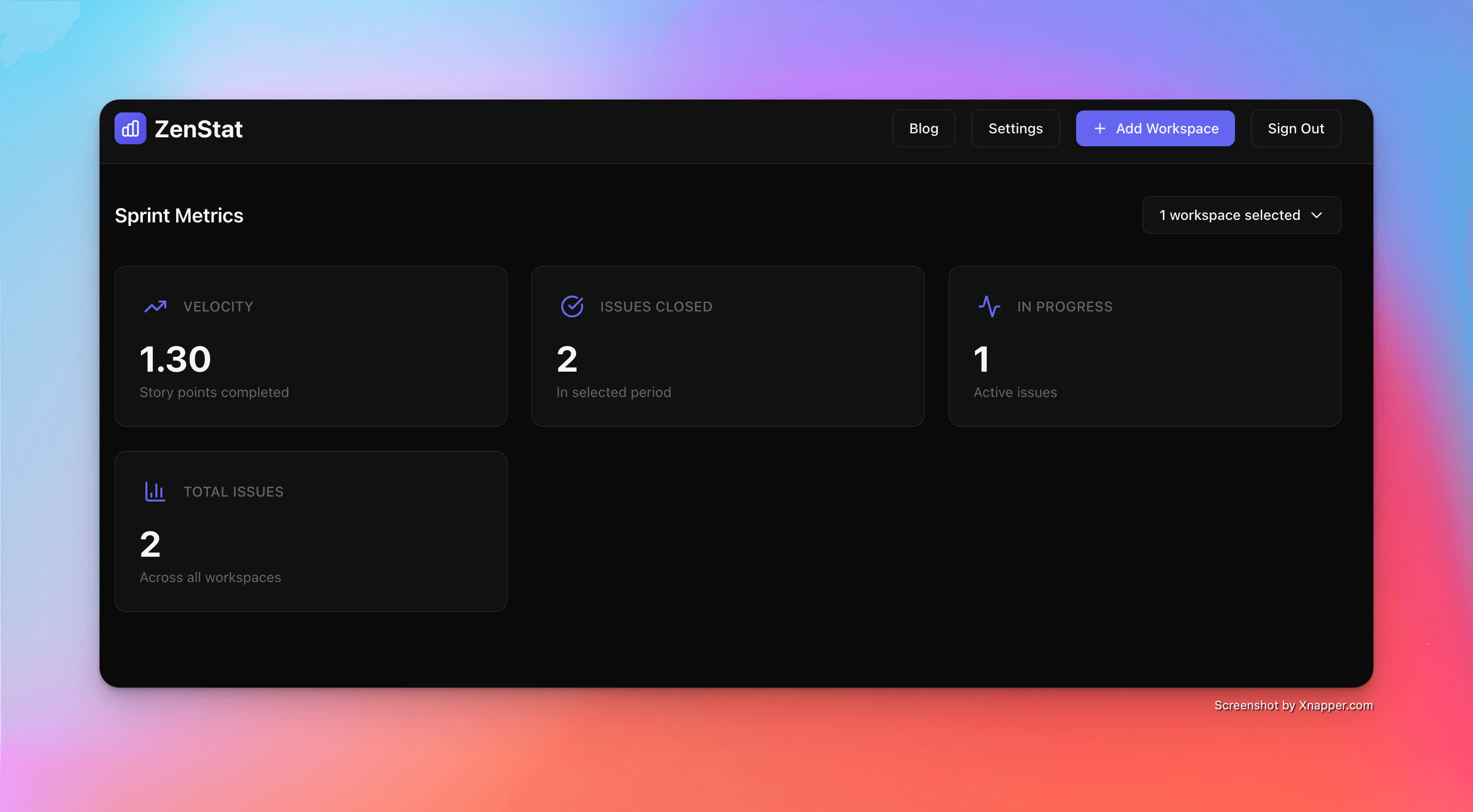 Zenstat screenshot 1