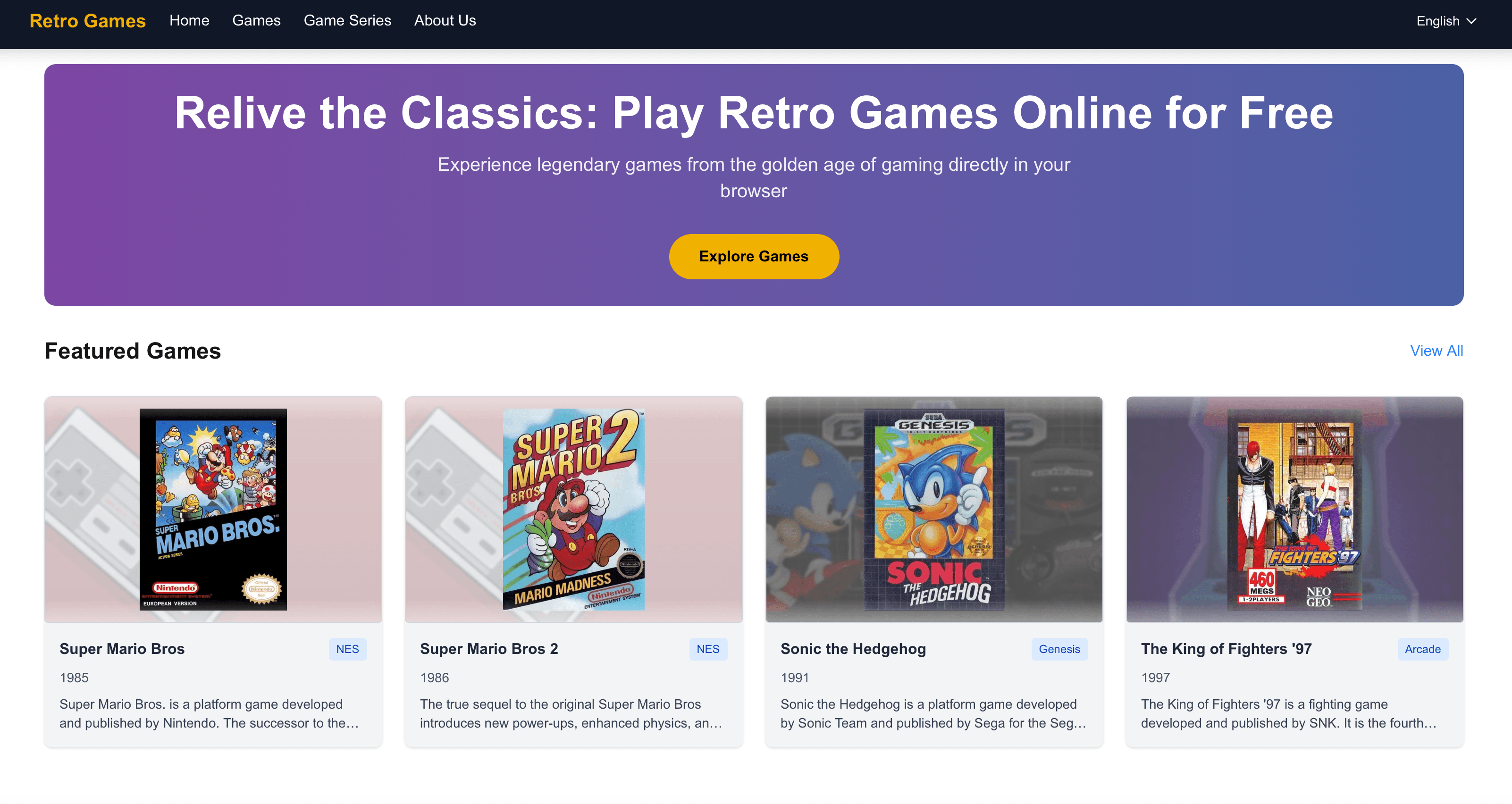 Classic game zone screenshot 1
