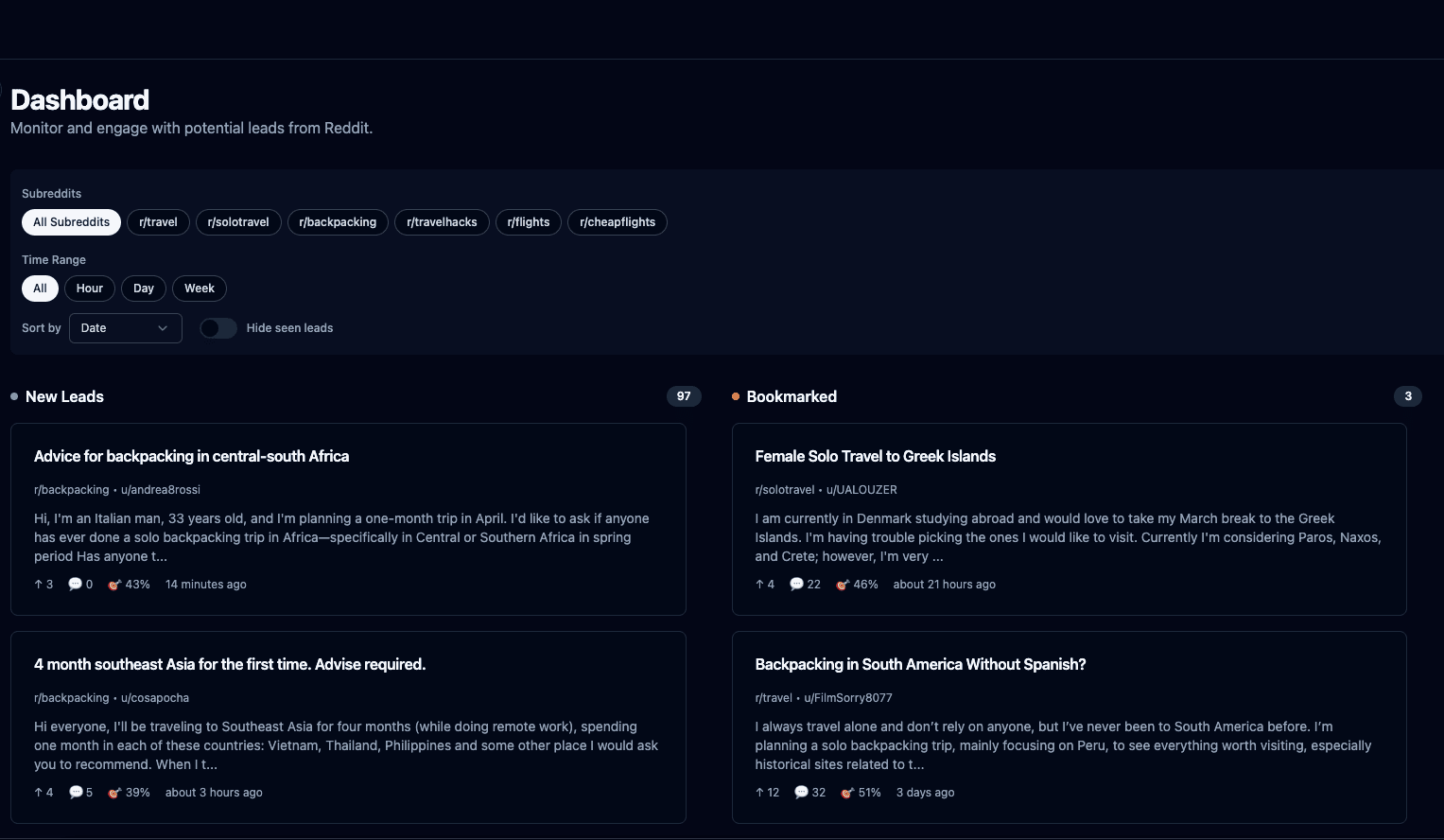 HarvestLeads screenshot 1