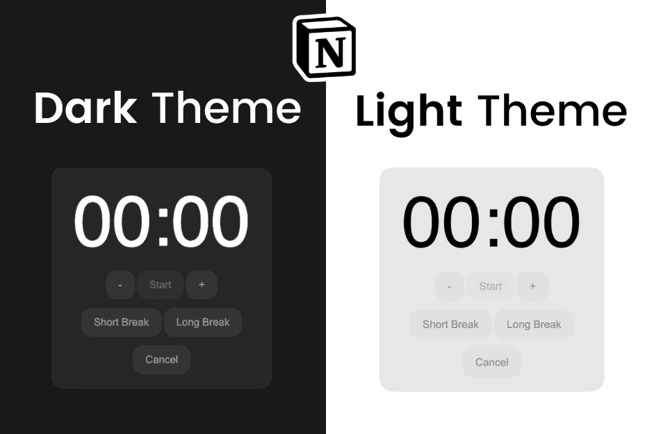 Notion Timers: Dark & Light Theme screenshot 1