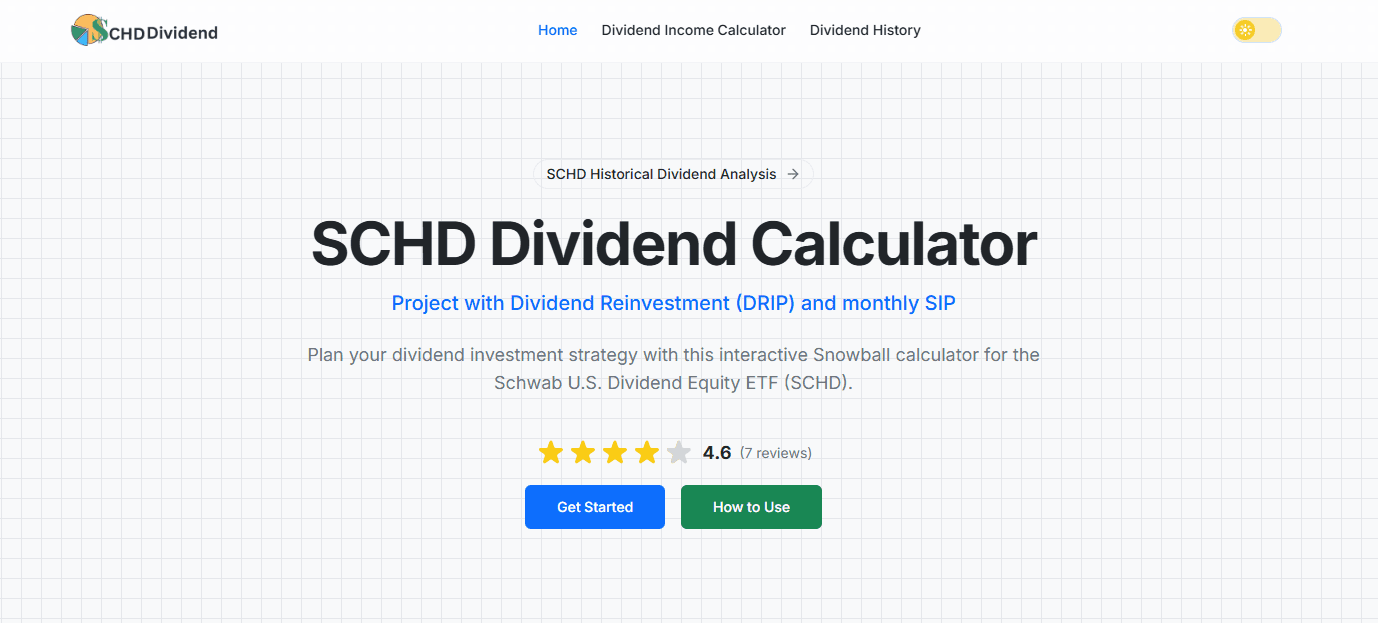 SCHD Dividend Calculator screenshot 1