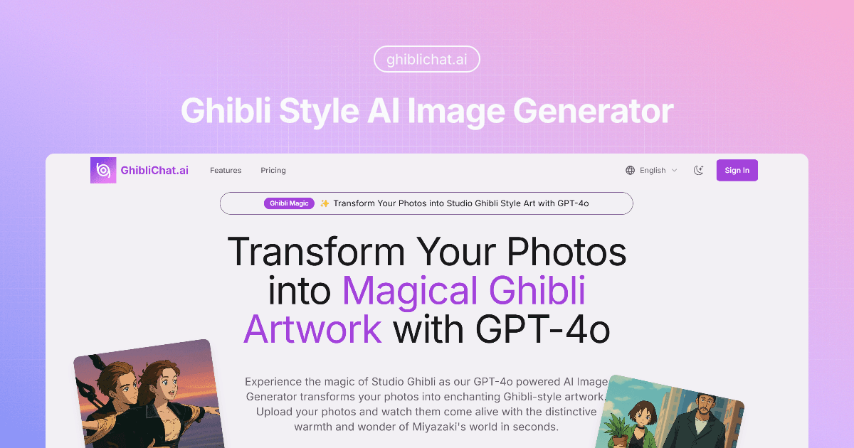 GhibliChat - Online Ghibli Style AI screenshot 1