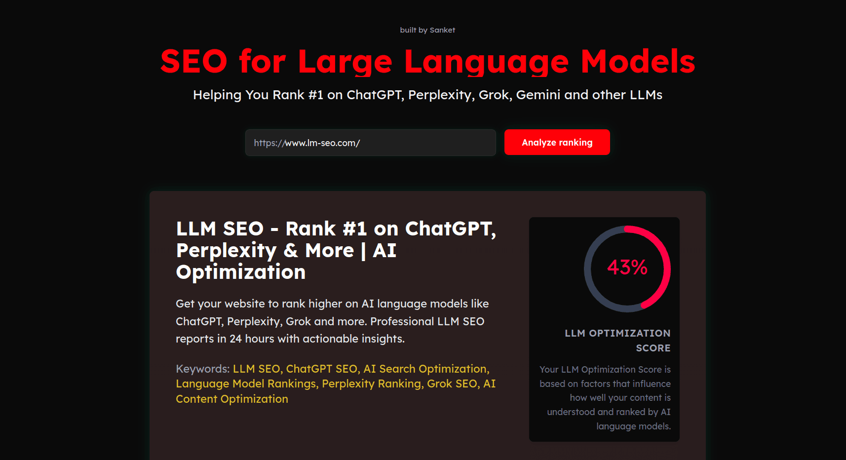 SEO Report for AI Search screenshot 1