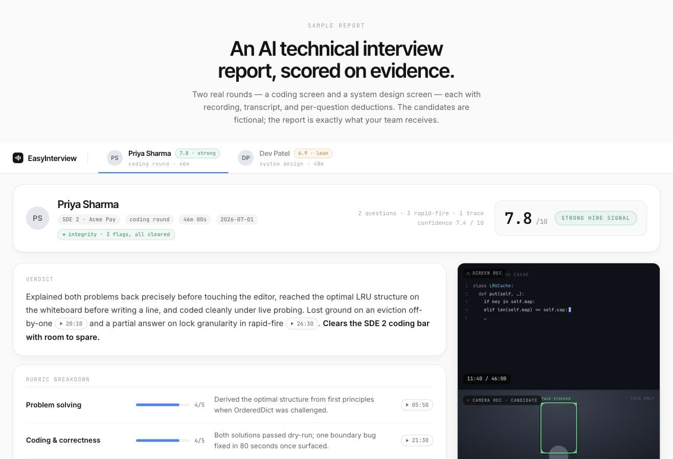 EasyInterview screenshot 1