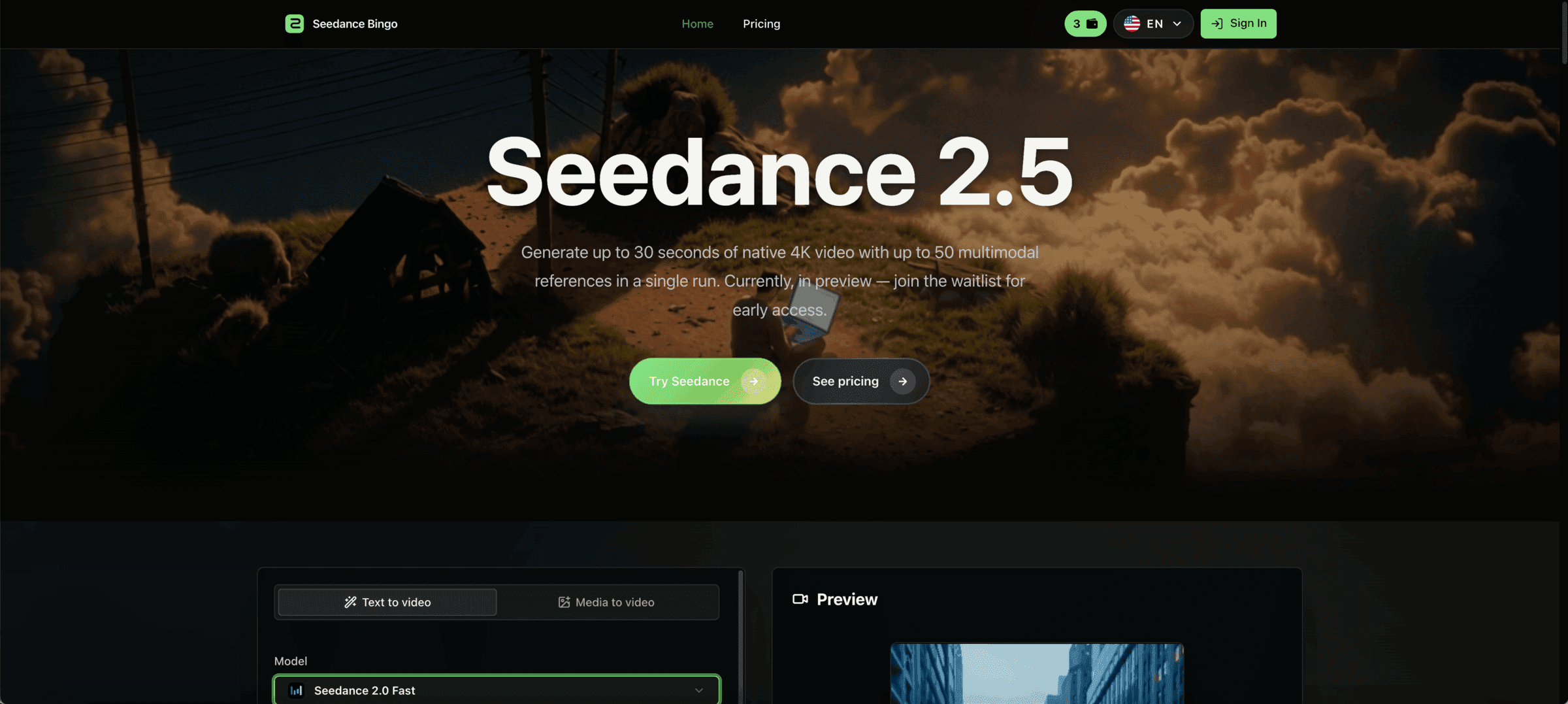 Seedance 2.5 screenshot 1