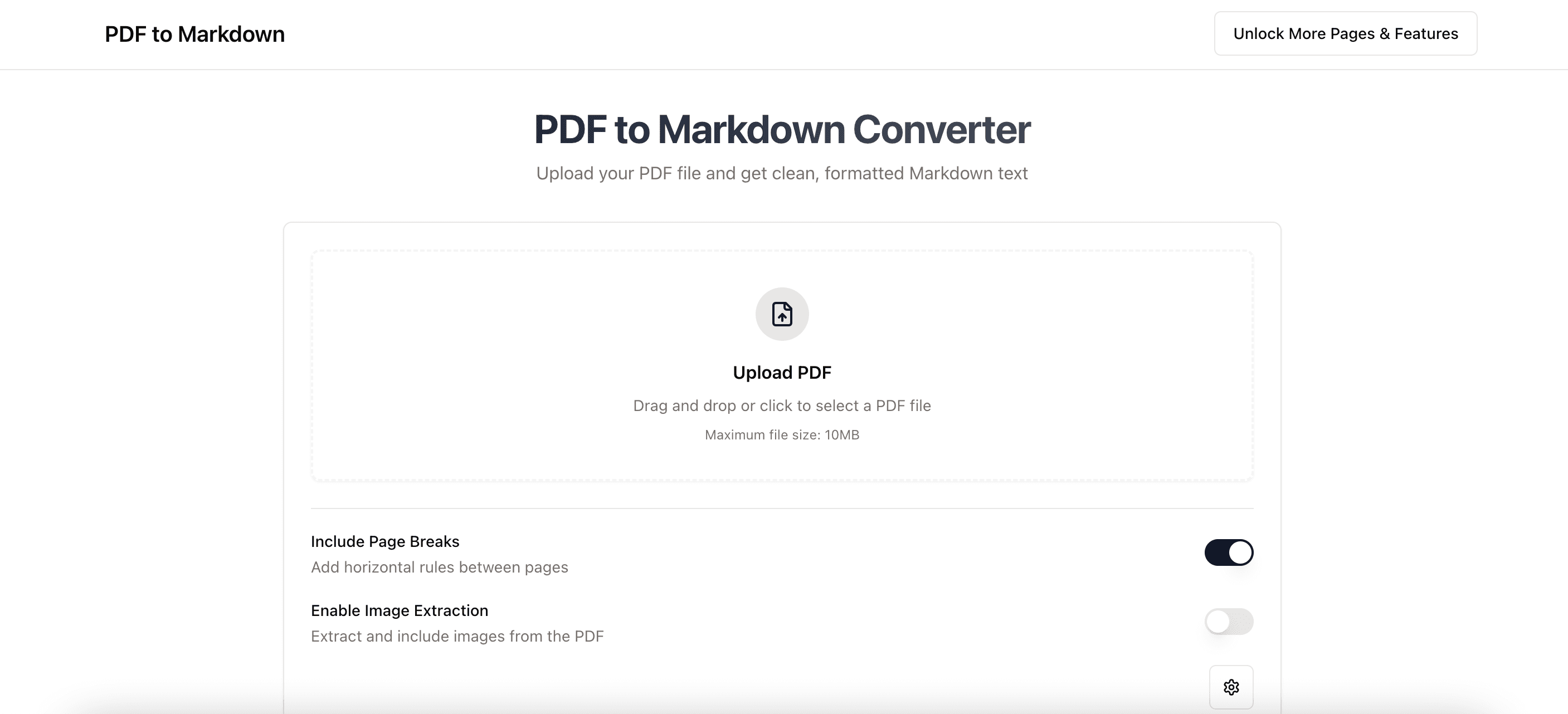 PDF to Markdown screenshot 1