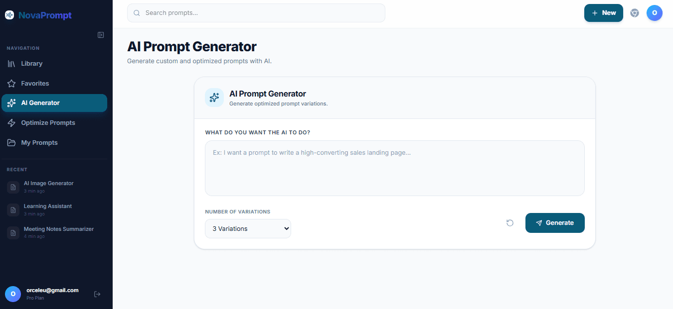 NovaPrompt screenshot 1