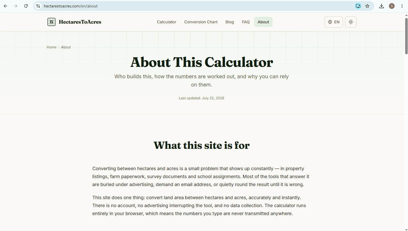 hectares to acres screenshot 1