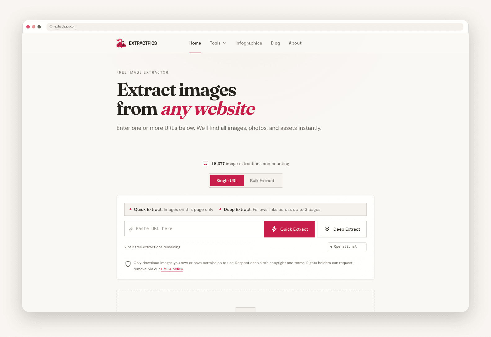 Extractpics screenshot 1