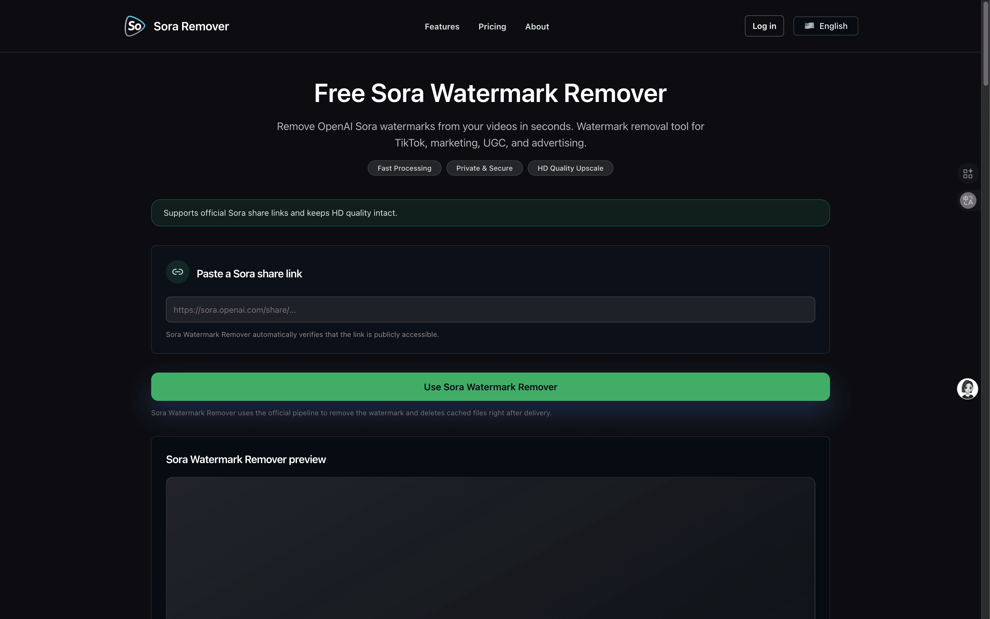 Sora Watermark Remover screenshot 1