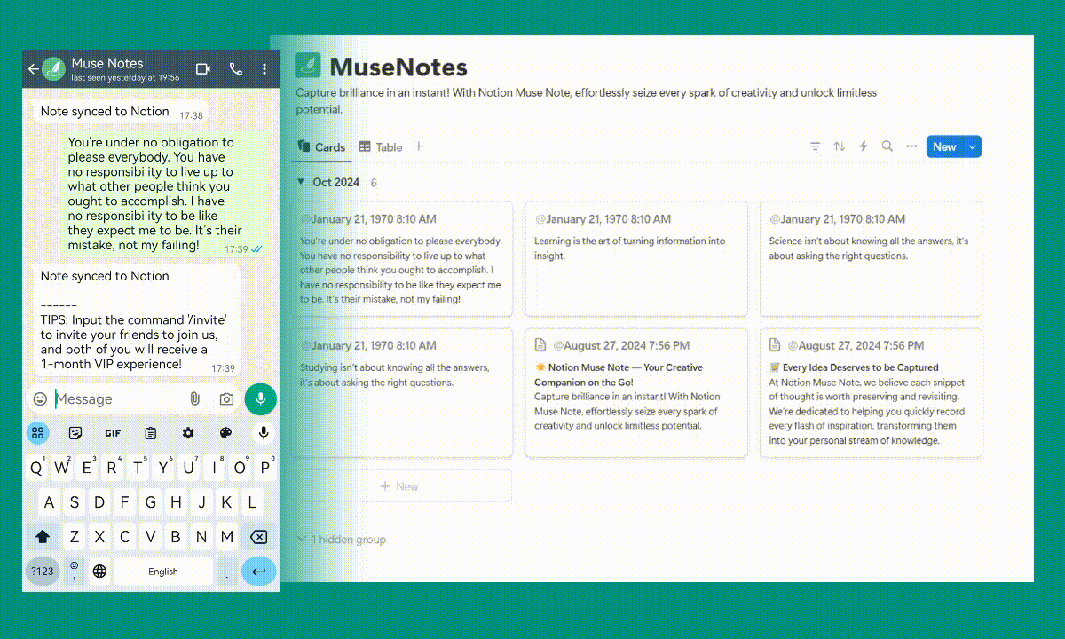 Notion Muse Notes screenshot 1