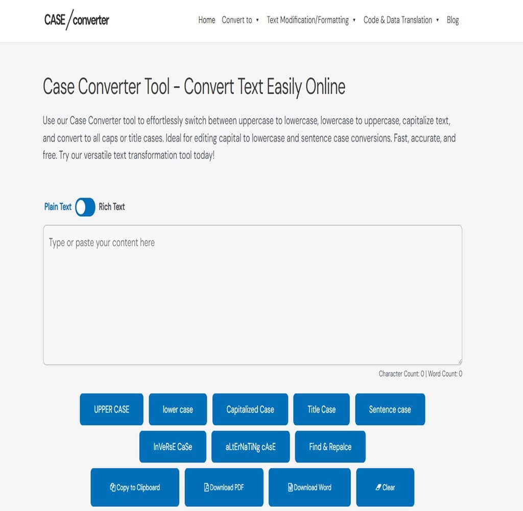 CASE CONVERTER TOOLS screenshot 1