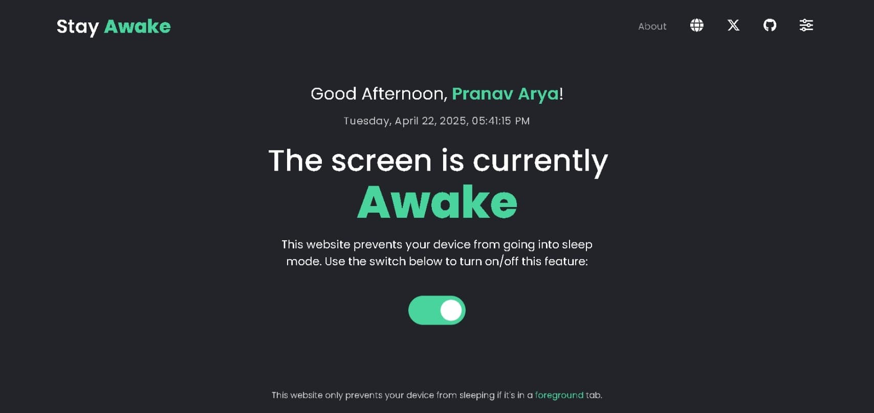 Stay Awake screenshot 1