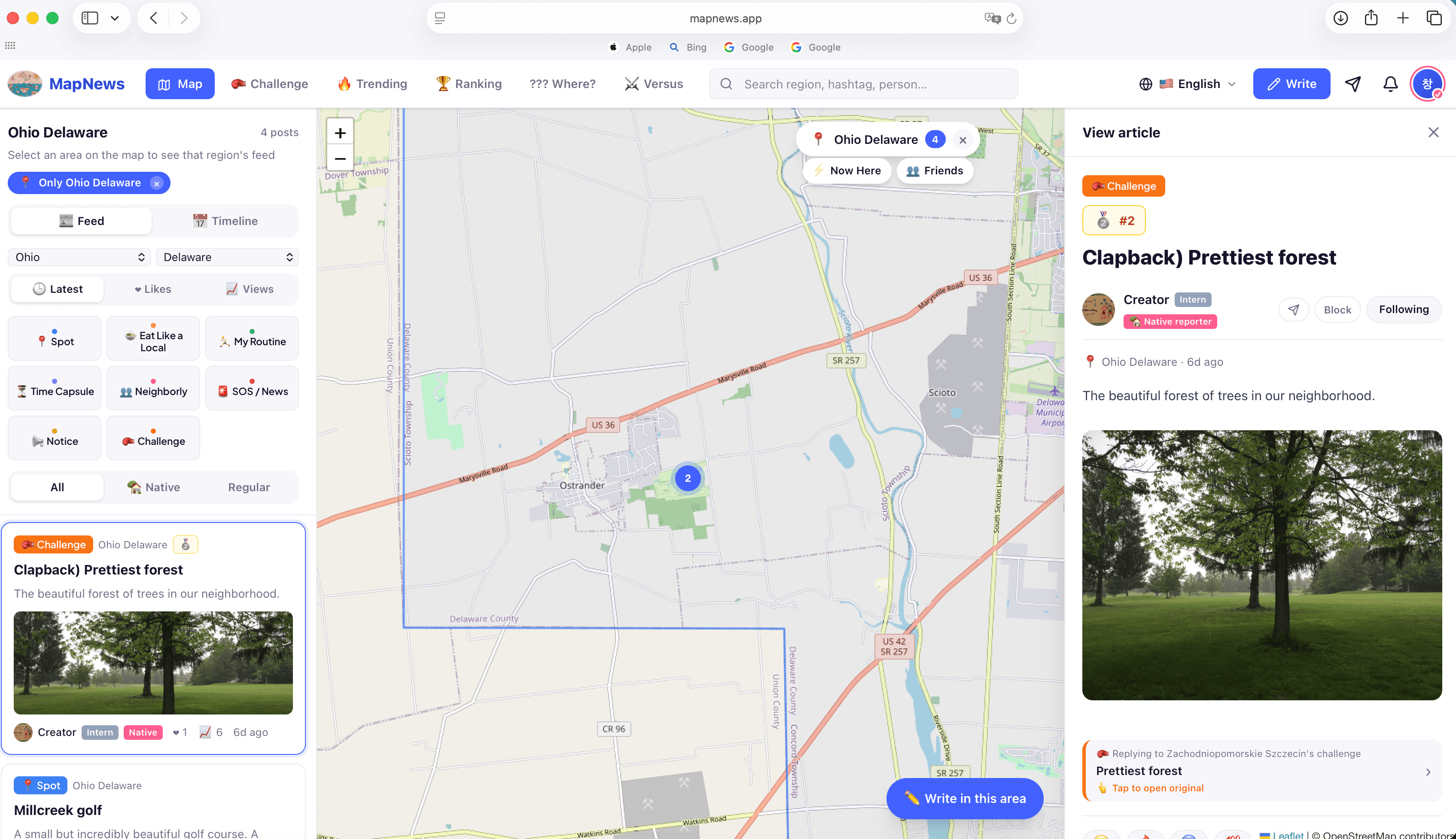 Mapnews screenshot 1