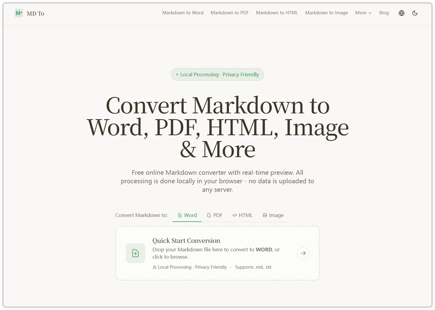 MD To - Markdown Converter screenshot 1