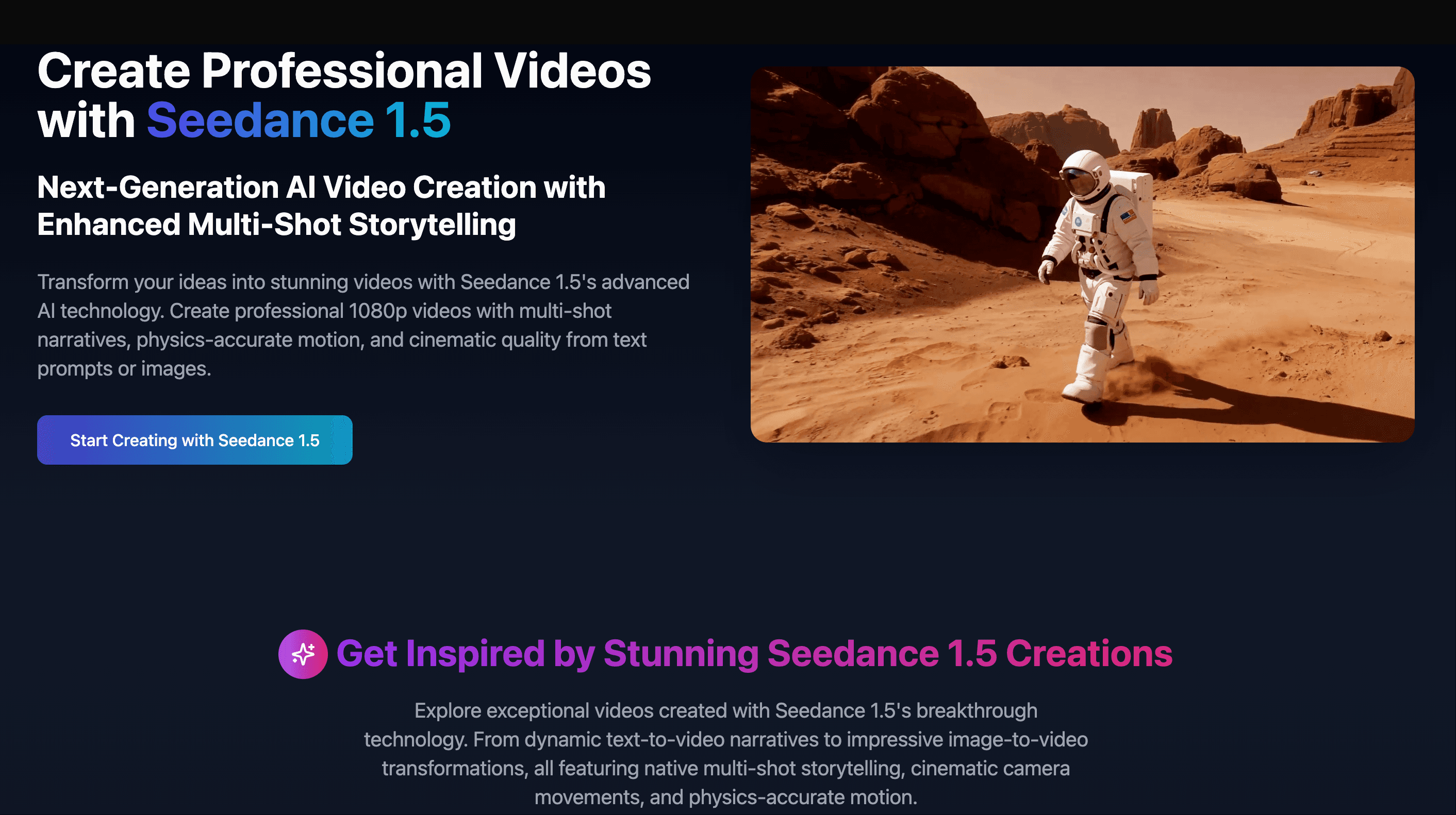 Seedance 1.5 screenshot 1