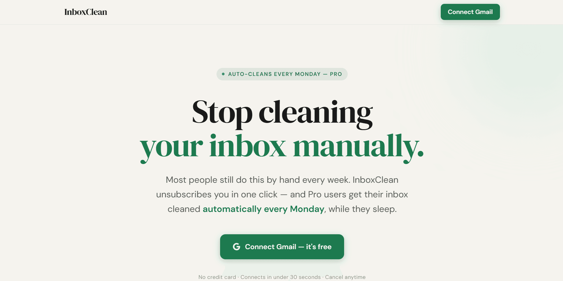 InboxClean screenshot 1