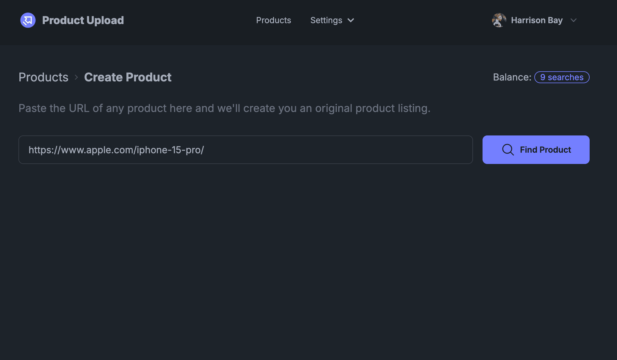 Product Upload screenshot 1