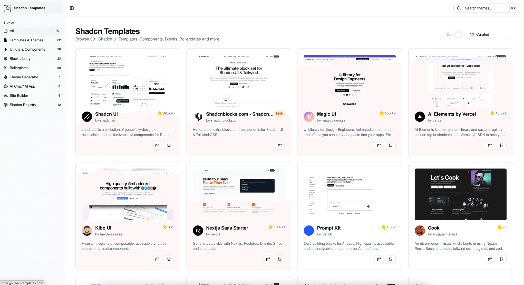 Shadcn Templates screenshot 1