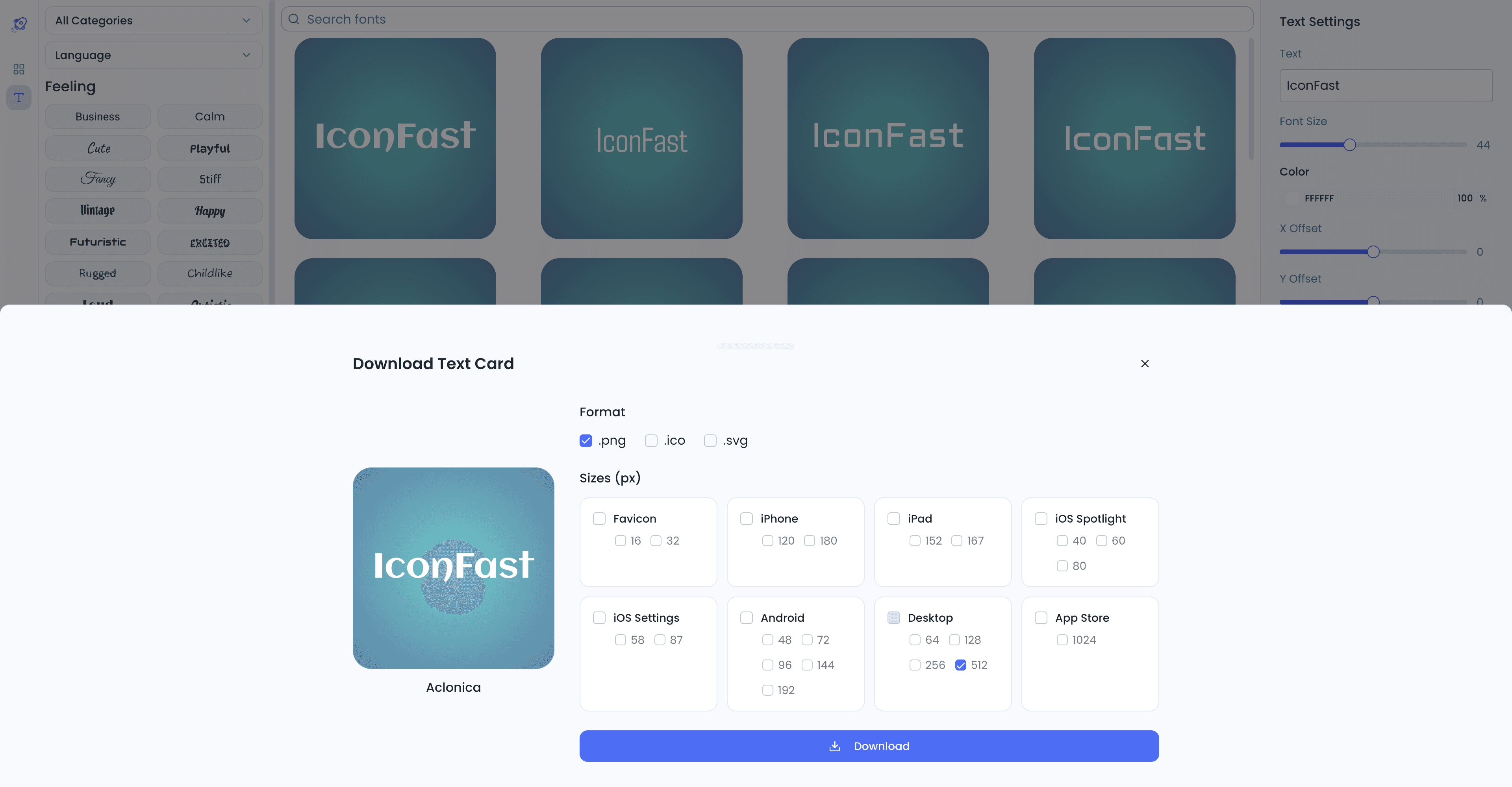 IconFast screenshot 1