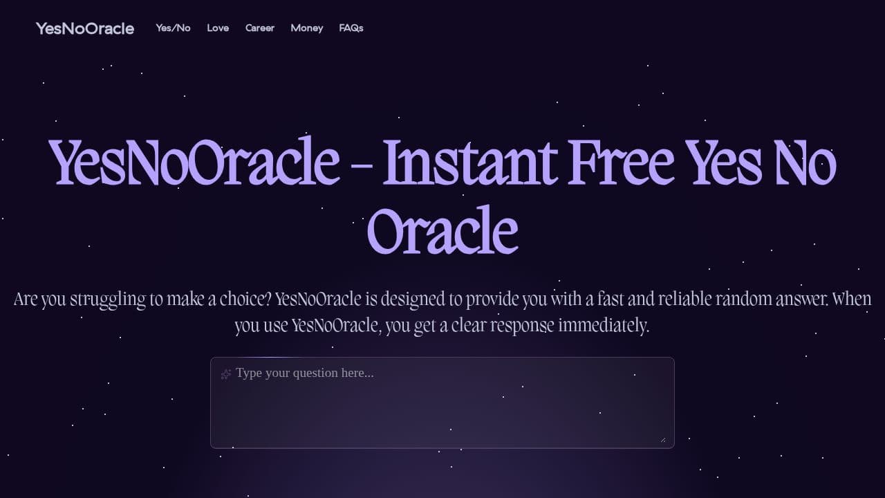 Yes No Oracle screenshot 1