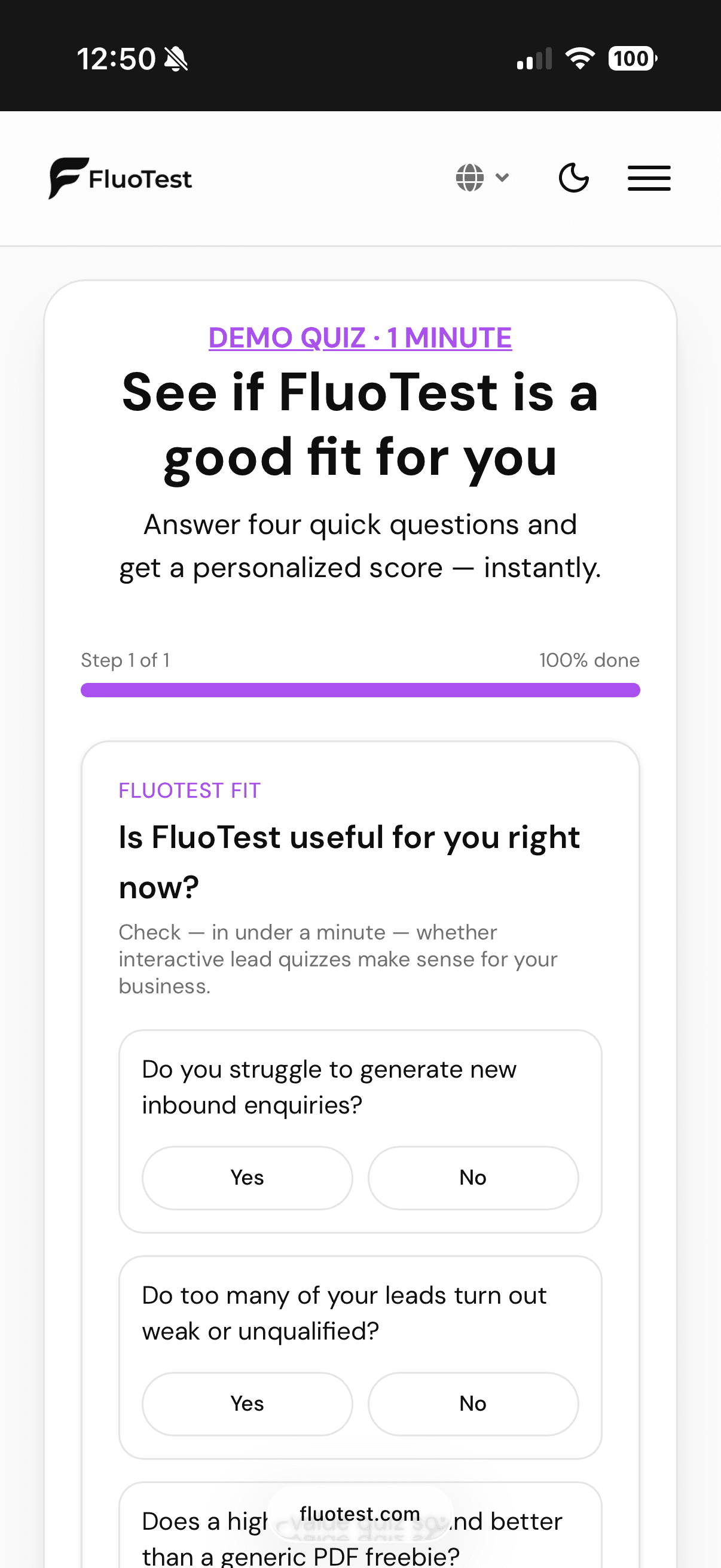 FluoTest screenshot 1